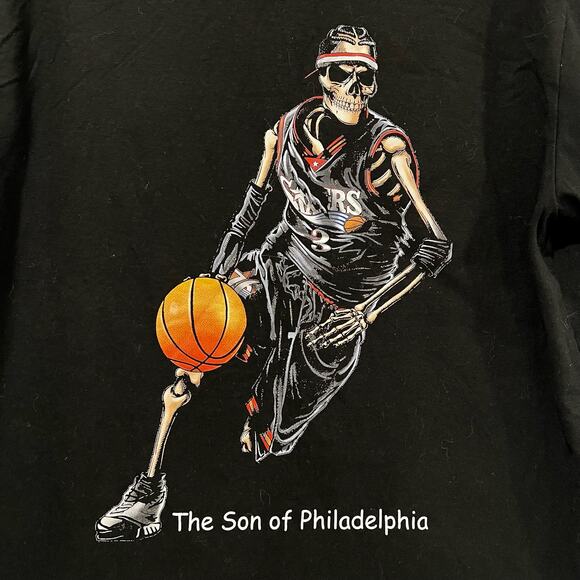 Son of Philadelphia Allen Iverson‎ Graphic T Shirt Black Size Medium - Picture 5 of 5
